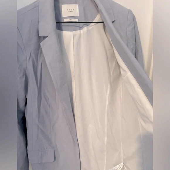 Yaya Women "hold on" blazer jacket pale blue gray work sleek street rare 34/ 02 - Picture 1 of 5
